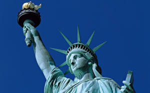 Фотографии Америка Статуя свободы Города