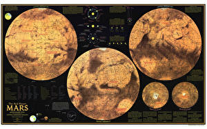 Фото Марс map of Mars Космос