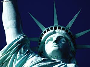 Фотографии Америка Статуя свободы Города