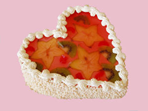 Фотографии Торты Цветной фон Еда