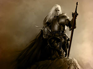 Картинка Ведьмак Воители Доспехи Мечи Игры