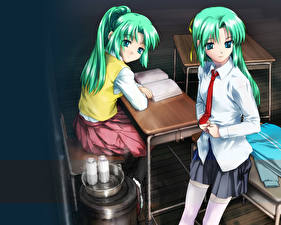 Обои Higurashi No Naku Koro Ni Аниме Девушки