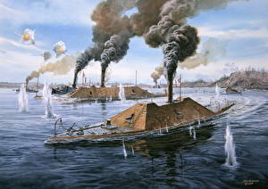 Фотографии Рисованные Корабли Fredericksburg at Trent's Reach