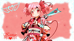 Фото Волшебница Мадока Магика Аниме Девушки