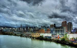 Фотографии США Нью-Йорк Манхэттен Города
