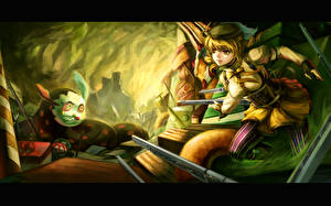 Картинки Mahou Shoujo Madoka Magica Аниме Девушки