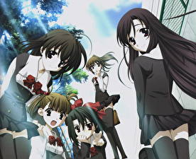 Картинка Школьные дни Девушки