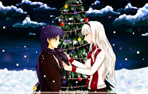 Картинки Idolmaster Xenoglossia Рождество Девушки