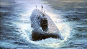 Картинки Рисованные Подводные лодки военные