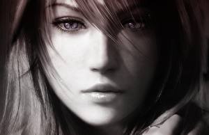 Обои Final Fantasy Final Fantasy XIII компьютерная игра Девушки