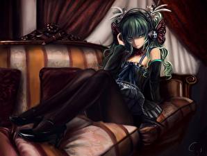 Картинка Вокалоид Аниме Девушки