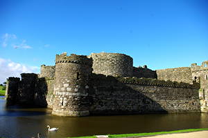 Обои Замок Уэльс Beaumaris Castle Города