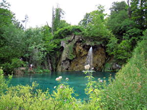 Фото Озеро Хорватия Plitvice lakes Природа