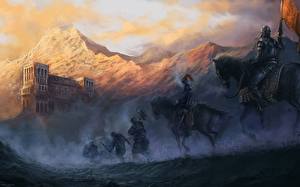 Фотографии Воины Лошадь Фантастика