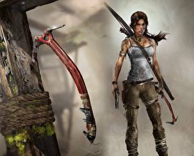 Фотографии Tomb Raider Tomb Raider 2013 Лара Крофт Игры Девушки