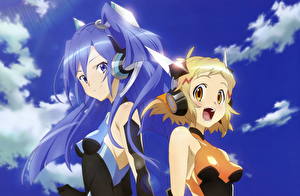 Обои Senki Zesshou Symphogear Девушки