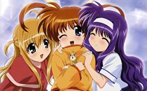 Обои Mahou Shoujo Lyrical Nanoha Девушки