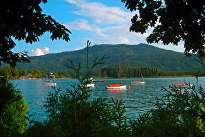 Картинки Озеро Австрия  Вёртер Зее Природа