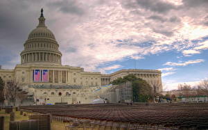 Картинки Америка Вашингтон город Capitol Building Города