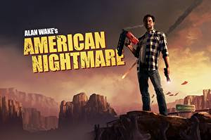 Фото Alan Wake Мужчины Слово - Надпись american nightmare компьютерная игра