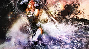 Фото Final Fantasy Final Fantasy XIII Игры Фэнтези Девушки