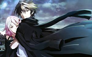 Обои Guilty Crown Юноша Девушки