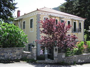 Обои Дома Греция Пеллопоннес Falanthos