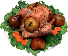 Картинка Мясные продукты Курица запеченная Пища