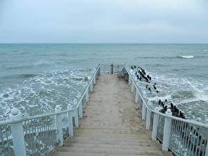 Обои Светлогорск променад в море