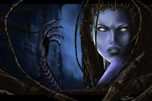 Фотографии StarCraft StarCraft 2 компьютерная игра Фэнтези Девушки