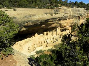 Фотографии Развалины The Cliff Palace by ancient Anasazi people город
