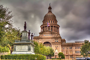 Обои США Техас State Capitol город