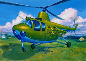 Картинки Вертолет Ми - 1МУ Авиация