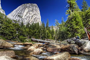 Фотографии Парки Штаты Йосемити Калифорния Emerald Pool