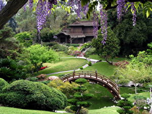 Картинки Сады Канада Japanese Garden Природа