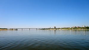 Обои Мосты Волгоград Мост через Волгу Города
