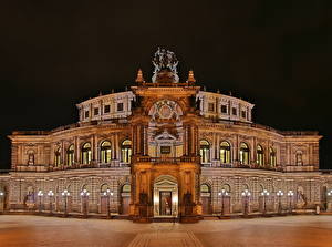 Фотография Здания Германия Дрезден Semperoper город