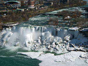 Фото Водопады Канада Niagara Falls Природа
