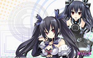 Картинки Hyperdimension Neptunia Игры Девушки