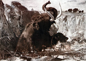 Фотография Древние животные Мамонты Sinking mammoth