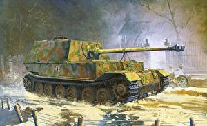 Картинки Рисованные Самоходка Sd.Kfz.184 истребитель танков военные