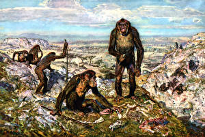 Картинка Живопись Zdenek Burian Australopithecinae