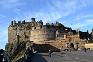 Картинка Замок Эдинбург Шотландия город