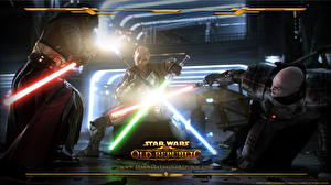 Обои Star Wars Star Wars The Old Republic Као Сен Дарак против Дарта Малгуса, Дарта Виндикана компьютерная игра