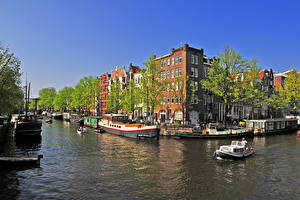 Картинка Нидерланды Амстердам Города