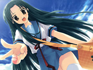 Картинка The Melancholy of Haruhi Suzumiya Девушки