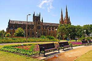 Фото Храм Собор Австралия Сидней  St Mary's Cathedral Города
