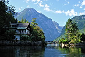 Картинка Озеро Австрия Халльштатт Природа