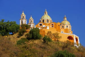 Обои Храмы Церковь Мексика Church on the hill Puebla