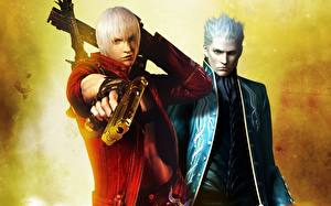 Фото Devil May Cry Devil May Cry 3 Данте Данте Вергилий братья демоны компьютерная игра